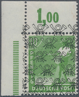 Bizone: 1948, 10 Pf Netzaufdruck Aus Der Linken Oberen Bogenecke Durchgezähnt, Postfrisch, Mi 400.- - Otros & Sin Clasificación