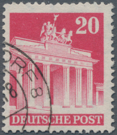 Bizone: 1948, Bautenserie: 20 Pf Brandenburger Tor Mit Sehr Seltenem Wasserzeichen Y, Kammzähnung 14 - Sonstige & Ohne Zuordnung