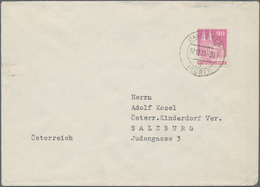 Bizone: 1948, 90 Pfg. Bauten Geschnitten Auf Brief Der Fa. Sieger Von "LORCH 7.12.50" An Herrn Kosel - Autres & Non Classés