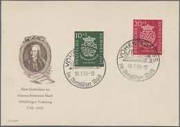 Bundesrepublik Deutschland: 1950, Bachsiegel, Zwei Ersttagsbelege: Blanko-Umschlag Mit ESST "900 JAH - Briefe U. Dokumente