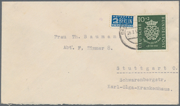 Bundesrepublik Deutschland: 1950, 10+2 Pf Und 20+3 Pf Je Auf FDC Vom 28.7. Echt Gelaufen - Briefe U. Dokumente