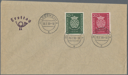 Bundesrepublik Deutschland: 1950, Bach, Beide Werte Auf Blanko-FDC "HILDESHEIM 28.7.50". Mi. 600,- € - Covers & Documents