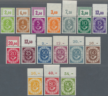 Bundesrepublik Deutschland: 1951, 2 Pfg. - 90 Pfg. Posthorn Als Postfrischer, Teils Leicht Angefalte - Covers & Documents