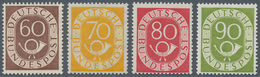 Bundesrepublik Deutschland: 1951, 2 Pf Bis 90 Pf Posthornsatz Postfrisch Komplett In Normaler Bis üb - Covers & Documents