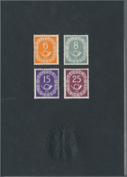 Bundesrepublik Deutschland: 1951, Posthorn 6 Pfg., 8 Pfg. 15 Pfg. Und 25 Pfg. Auf Schwarzem Ankündig - Covers & Documents