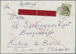 Bundesrepublik Deutschland: 1951, Posthorn 90 Pfg. Als Portogerechte EF Auf Eilbrief Aus Stuttgart, - Brieven En Documenten