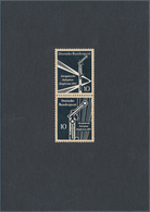 Bundesrepublik Deutschland: 1952/1955, Drei Essays Auf Schwarzem Vorlagekarton: 5 Pfg. Germanisches - Storia Postale