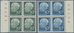 Bundesrepublik Deutschland: 1960, Freimarken Heuss Lumogen, Kompletter Satz Von 8 Werten Je Im Luxus - Storia Postale