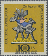 Bundesrepublik Deutschland: 1969, 10 + 5 Pfg. Weihnachten Mit Violettem "Muster"-Handstempel-Aufdruc - Briefe U. Dokumente