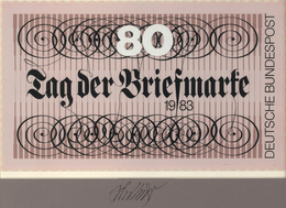 Bundesrepublik Deutschland: 1983, Nicht Angenommener Künstlerentwurf (25,5x16,5) Von Prof. H.Schilli - Brieven En Documenten