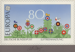 Bundesrepublik Deutschland: 1986, Nicht Angenommener Künstlerentwurf (26x15,5) Von Prof. H.Schilling - Briefe U. Dokumente
