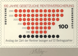 Bundesrepublik Deutschland: 1990, Nicht Angenommener Künstlerentwurf (26x15,5) Von Prof. H.Schilling - Briefe U. Dokumente