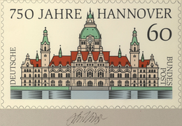 Bundesrepublik Deutschland: 1990, Nicht Angenommener Künstlerentwurf (26x15,5) Von Prof. H.Schilling - Brieven En Documenten