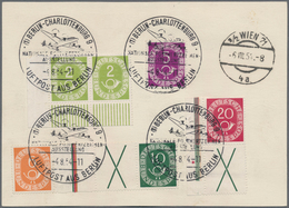 Bundesrepublik - Zusammendrucke: 1951, Posthorn, Zwischensteg-Zusammendruck 6+Z+X+10 Sowie Senkrecht - Se-Tenant