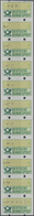 Bundesrepublik - Automatenmarken: 1981, 40 Pf Im 11er-Streifen Mit 2 Rückseitigen Zählnummern, Unter - Timbres De Distributeurs [ATM]