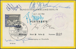 Autographen: LÜBKE: 1964/65, Bundespräsident H. Lübke 2x Je Auf Autogrammkarte Der Queen Mit SST Anl - Altri & Non Classificati