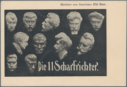 Ansichtskarten: Künstler / Artists: DIE ELF SCHARFRICHTER, "Modelliert Vom Scharfrichter Till Blut ( - Non Classés