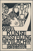Ansichtskarten: Künstler / Artists: KUNSTAUSSTELLUNG VILLACH 1913, Prachtvolle Ausstellungskarte Sig - Zonder Classificatie
