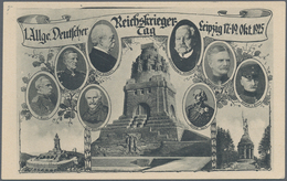 Ansichtskarten: Politik / Politics: DEUTSCHLAND 1925, 1. Allge. Deutscher Reichskrieger-Tag LEIPZIG - Figuren