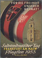 Ansichtskarten: Politik / Politics: DEUTSCHLAND, SUDETENDEUTSCHER TAG Pfingsten 1953 Frankfurt Am Ma - People