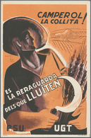 Ansichtskarten: Politik / Politics: SPANISCHER BÜRGERKRIEG 1936/1939, Katalanische Propagandakarte D - Personaggi