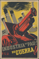 Ansichtskarten: Politik / Politics: SPANISCHER BÜRGERKRIEG 1936/1939, Katalanische Propagandakarte D - Persönlichkeiten