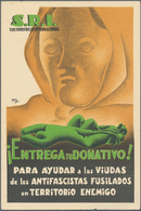 Ansichtskarten: Politik / Politics: SPANISCHER BÜRGERKRIEG 1936/1939, Propagandakarte Der S.R.I. (In - Figuren
