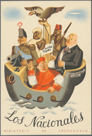 Ansichtskarten: Politik / Politics: SPANISCHER BÜRGERKRIEG 1936/1939, Katalanische Propagandakarte " - Persönlichkeiten