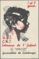 Ansichtskarten: Politik / Politics: SPANISCHER BÜRGERKRIEG 1936/1939, Katalanische Propagandakarte D - Personnages