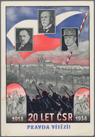Ansichtskarten: Politik / Politics: TSCHECHOSLOWAKEI, 1918-1938 20 Jahre Republik, Gebrauchte Propag - Personaggi