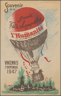 Ansichtskarten: Politik / Politics: 1947, "Grande Féte Champétre De L'Humanité Vincennes 7 Septembre - Persönlichkeiten