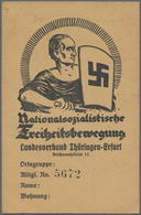 Ansichtskarten: Propaganda: 1921, Mitgliedskarte Für Die "Nationalsozialistischen Freiheitsbewegung" - Partidos Politicos & Elecciones