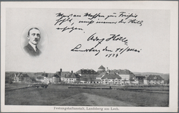 Ansichtskarten: Propaganda: 1924, "Adolf HITLER Festungshaftanstalt Landsberg Am Lech" Mit Abbildung - Partiti Politici & Elezioni