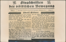 Ansichtskarten: Propaganda: 1924, "Flugschriften Der Völkischen Bewegung" Mit Text Von Adolf Hitler, - Parteien & Wahlen