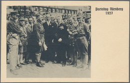 Ansichtskarten: Propaganda: 1927, "Parteitag Nürnberg 1927" Frühe Kleinformatige Parteitagskarte Mit - Partidos Politicos & Elecciones