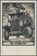 Ansichtskarten: Propaganda: 1930. Die Straße Frei ... / Free The Street ...: Early NSDAP Real Photo - Partiti Politici & Elezioni