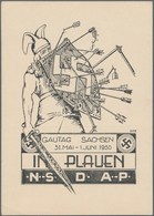 Ansichtskarten: Propaganda: 1930. S/W-Karte "Gautag Sachsen 31. Mai - 1. Juni 1930 In Plauen" Mit Rs - Partis Politiques & élections