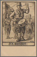 Ansichtskarten: Propaganda: 1930. SA Marschiert / The SA Marching: Early NSDAP Propaganda Postcard ( - Partidos Politicos & Elecciones