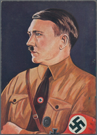 Ansichtskarten: Propaganda: 1933 Ca., Farbkarte Mit Abb. "Brustbild Adolf Hitler" (nach Dem Gemälde - Partiti Politici & Elezioni