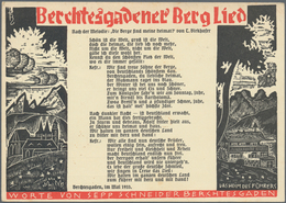 Ansichtskarten: Propaganda: 1933, " Berchtesgadener Berg Lied" Mit Obersalzberg "Das Heim Des Führer - Partiti Politici & Elezioni