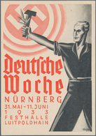 Ansichtskarten: Propaganda: 1933, "Deutsche Woche Nürnberg Festhalle Luitpoldhain", Großformatige Ko - Partiti Politici & Elezioni