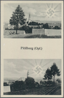 Ansichtskarten: Propaganda: 1934 Ca., PLÖSSBERG Oberpfalz, Foto-Ak 2 Abbildungen Mit Aufgehender Hak - Partidos Politicos & Elecciones