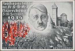 Ansichtskarten: Propaganda: 1934, "Die Fahnen Hoch Die Reihen Dicht Geschlossen!", Reichsparteitag N - Partidos Politicos & Elecciones