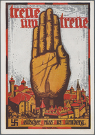 Ansichtskarten: Propaganda: 1934, REICHSPARTEITAG NÜRNBERG "treue Um Treue Deutscher Gruss Aus Nürnb - Partidos Politicos & Elecciones