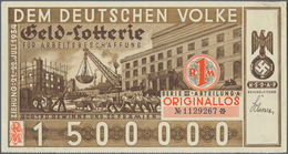 Ansichtskarten: Propaganda: 1934, Zwei Lose Der Geld-Lotterie Für Arbeitsbeschaffung Der NSDAP Reich - Politieke Partijen & Verkiezingen