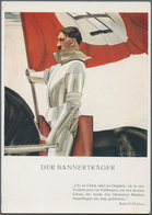 Ansichtskarten: Propaganda: 1935 Ca., "DER BANNERTRÄGER", Kolorierte Großformatige Propagandakarte M - Partidos Politicos & Elecciones