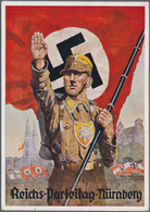 Ansichtskarten: Propaganda: 1935, "Reichsparteitag Nürnberg", Großformatige Kolorierte Parteitagskar - Partiti Politici & Elezioni