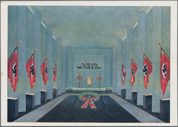 Ansichtskarten: Propaganda: 1935, "Kampf Der NSDAP In Leipzig 1925-1935", Kolorierte Ausstellungskar - Partiti Politici & Elezioni