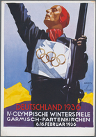 Ansichtskarten: Propaganda: 1936, "DEUTSCHLAND 1936 IV.OLYMPISCHE WINTERSPIELE GARMISCH-PARTENKIRCHE - Politieke Partijen & Verkiezingen