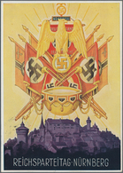 Ansichtskarten: Propaganda: 1936, "Reichsparteitag Nürnberg", Kolorierte Parteitagskarte, Abbildung - Partidos Politicos & Elecciones